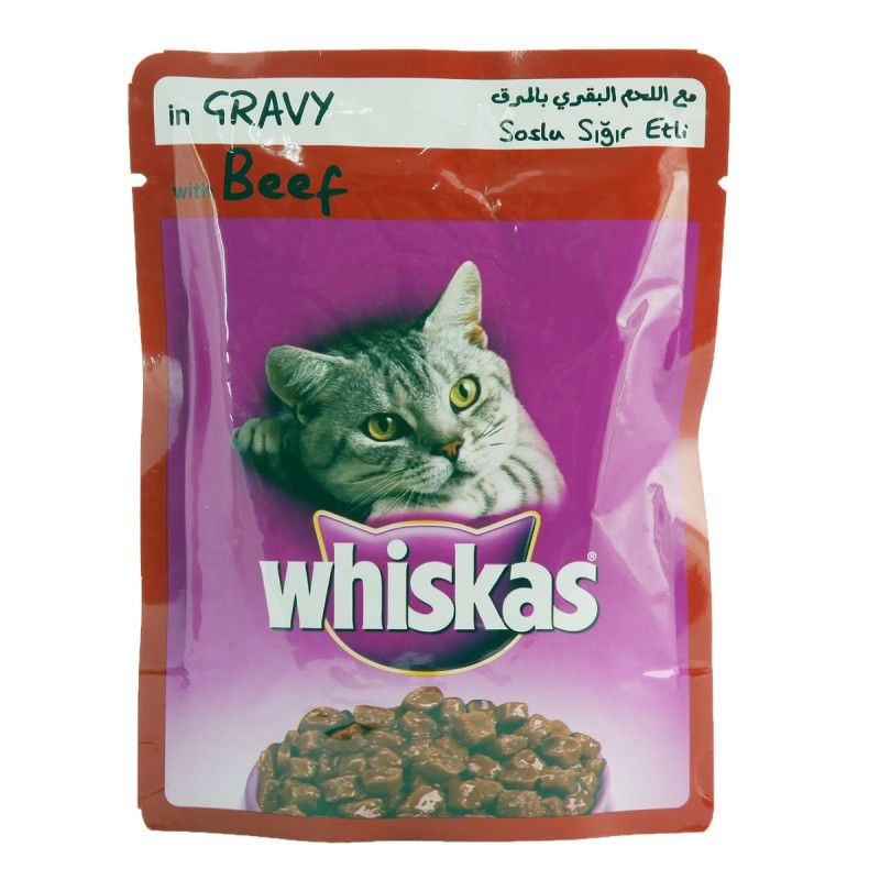 Whiskas Pouch in Gravy with Beef   85g