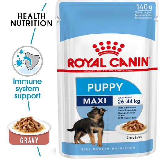 [8454] Royal Canin Maxi Puppy Pouch Gravy 140g - EXP 6/2024