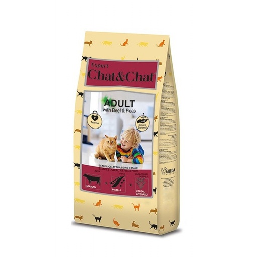 [7651] Expert Chat & Chat Adult Cat Food ًWith Beef & Peas 900 g