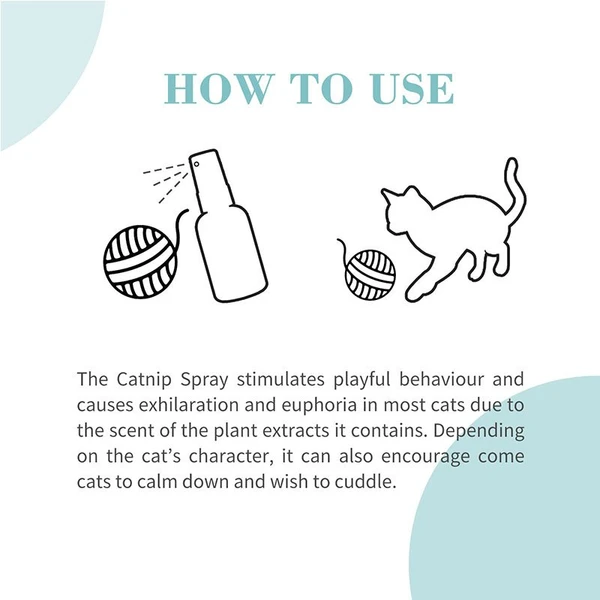 Bioline Catnip Spray 50ml – Natural Cat Attractant for Play, Training & Stress Relief