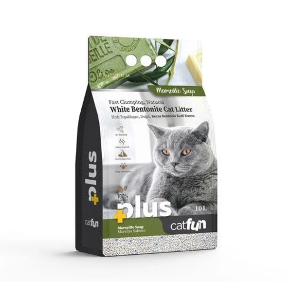 Catfun Plus White Bentonite Clumping Cat Litter - Scented 10 L 