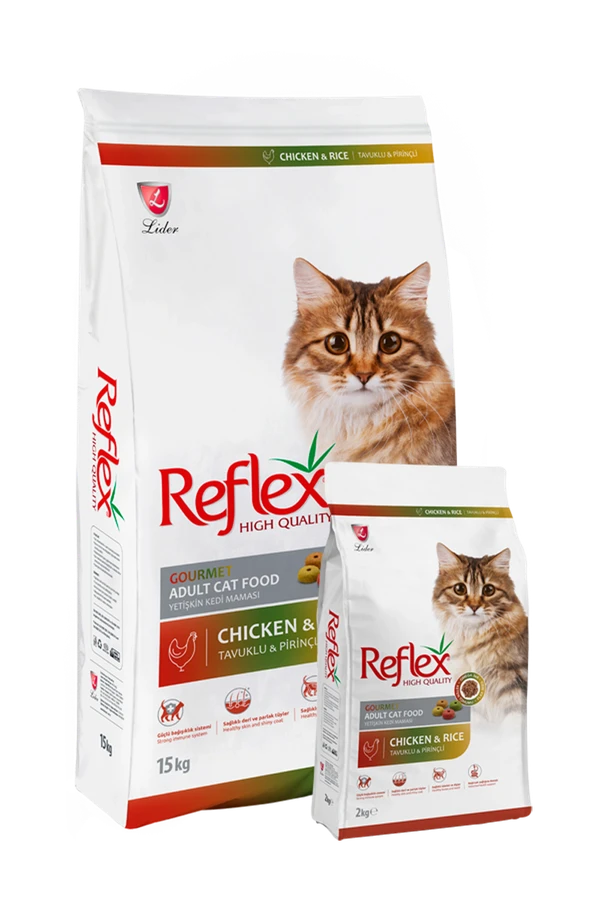 Reflex Gourmet Adult Cat Dry Food with Chicken & Rice