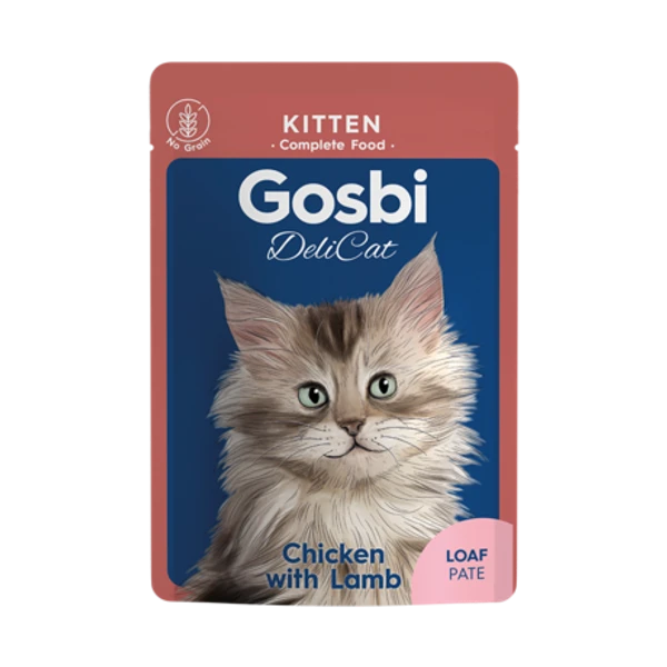 Gosbi Delicat Kitten Chicken With Lamb Loaf Pate Wet Cat Food 70 g