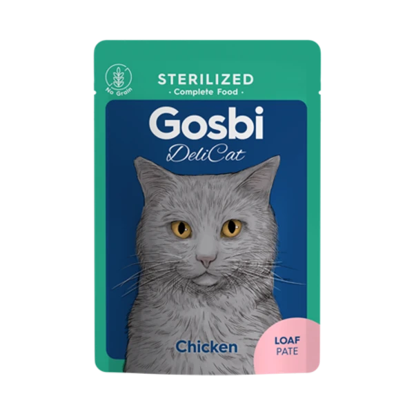 Gosbi Delicat Sterilized Chicken Loaf Pate Wet Cat Food 70 g