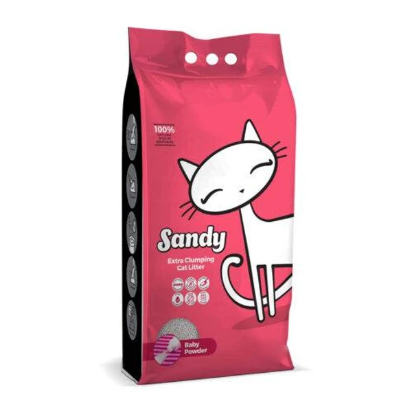 Sandy Extra Clumping Cat Litter Baby Powder Scent 5 Kg
