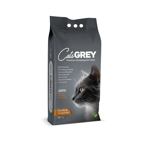 Cats Grey Premium Clumping Cat Litter Vanilla & Tangerine Scent