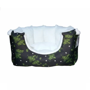 Petmoda Bones Bed Black and Green / White Fur 50*45 cm