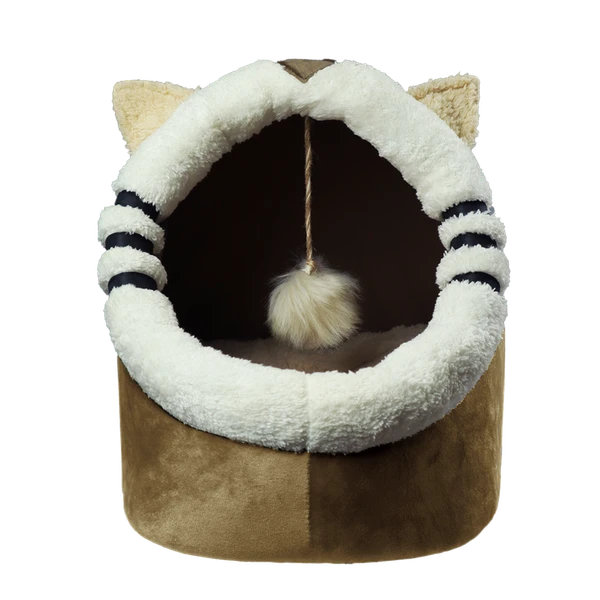 Petmoda Cat House Bed 50 cm - Cat Shape - Beige