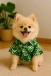 Petmoda Hawaiian Dog Shirt Size XS - Green Jungle