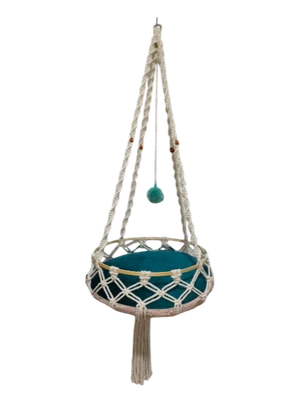 Petmoda Cat Hammock With Metal Ring -  Turquoise