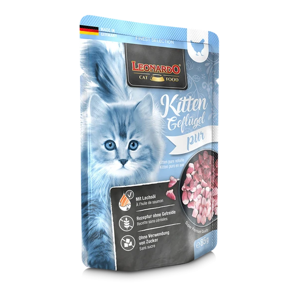 Leonardo Kitten poultry pure Wet Food Pouch 85g