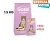 Gosbi Exclusive Chicken & Turkey Kitten Cat Dry Food 1.5Kg + 400g Free