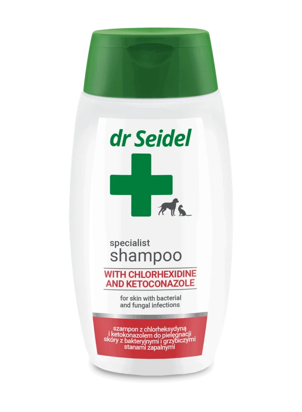 dr Seidel Shampoo with Chlorhexidine and Ketoconazole for Cats & Dogs 220ml