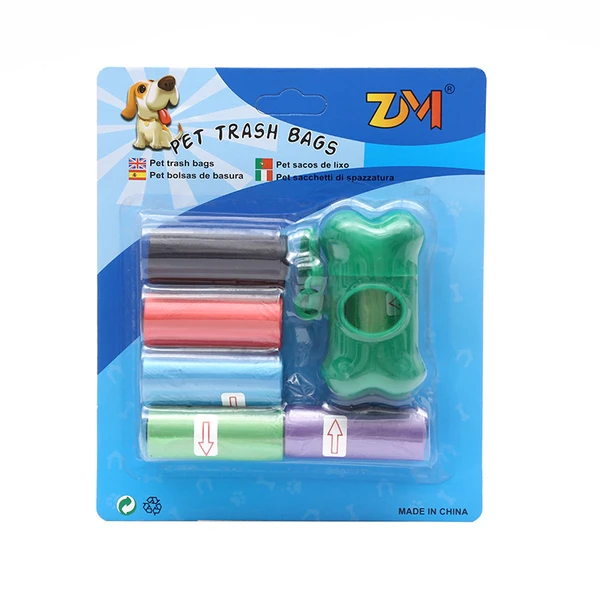 Pet Waste & Trash Bags with Dispenser | Dog Poop Bags & Toilet Pick-Up Kit – 5 Rolls