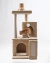 Cat House Compact Tree with Condo, Scratching Posts & Hanging Toy