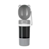 2-in-1 Portable Pet Water Bottle & Food Container – Travel Dog & Cat Dispenser with Bowl - Grey
