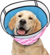 INKZOO Soft Dog Cone Collar After Surgery – Adjustable Pet Recovery Collar for Large Dogs, Anti-Lick & Wound Protection - Size L