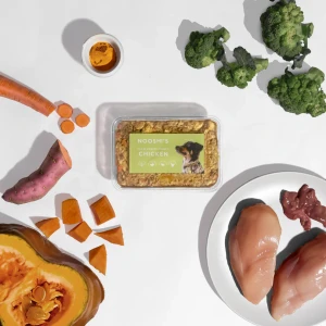 Nooshi’s Frozen Slow-Cooked Chunky Chicken Meal for Dogs – 500g | 70% Chicken & 30% Vegetables