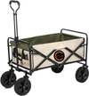Folding Wagon, Portable with W Heels, 80kg, Pet Transport Wagon, Wide, 360 Wheels, Outdoor & Shopping