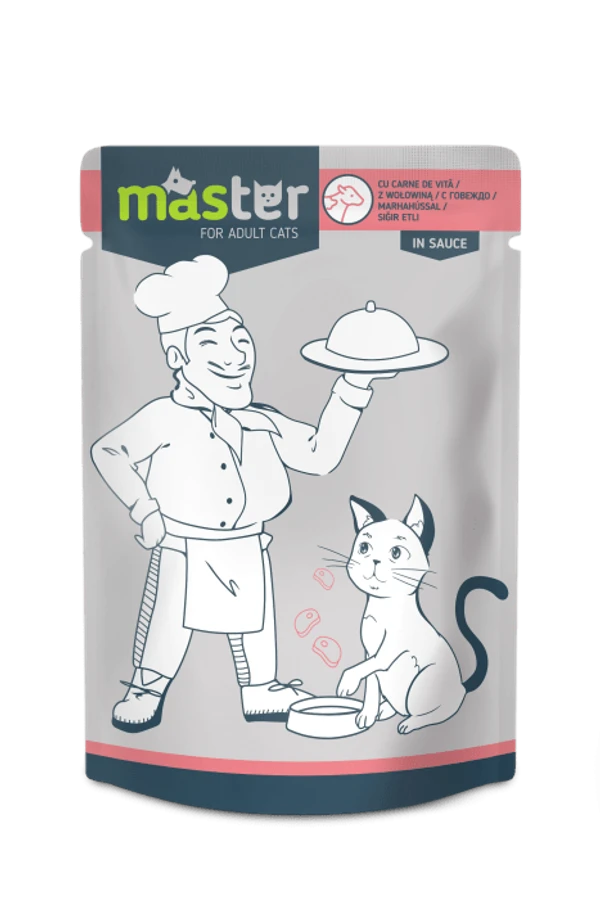 Master Adult Cat Wet Food in Sauce Pouch 80 g