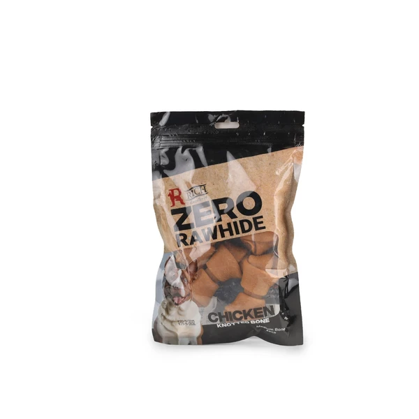 Rich Excellence Zero Rawhide Chicken Knotted Bone Medium Bone 4 Pcs