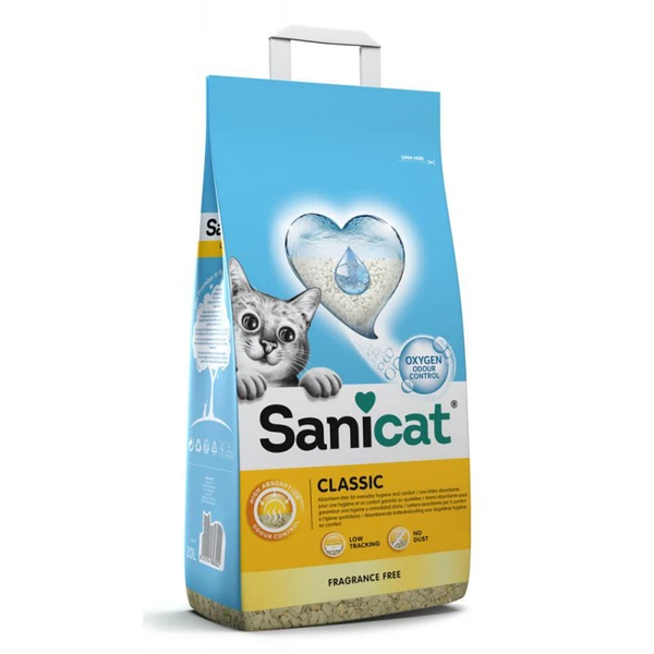 Sanicat Classic Fragrance Free Cat Litter 16 L 