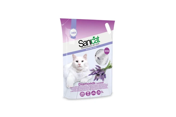 Sanicat Diamonds Lavender Crystals Cat Litter 5 L