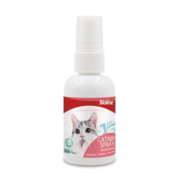 Bioline Catnip Spray 50ml – Natural Cat Attractant for Play, Training & Stress Relief