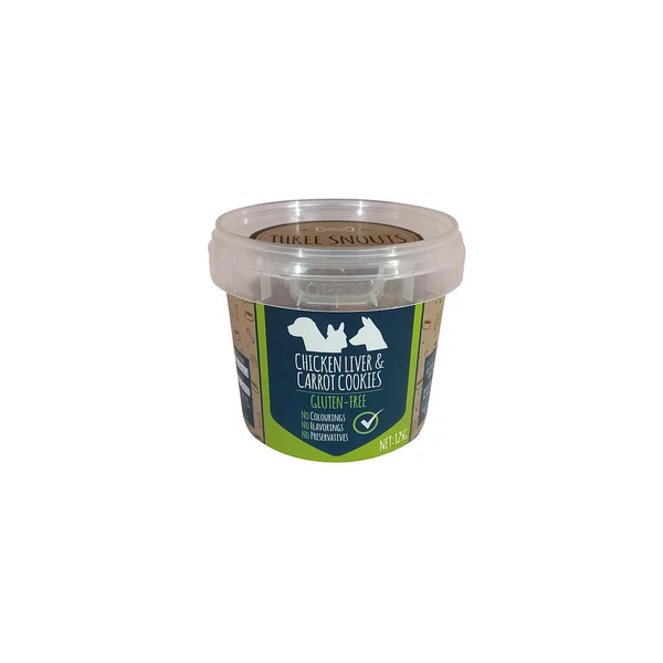 Three Snouts Chicken Liver & Carrot Cookies 125g 
