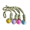 MF Rope Dog Toy with Rubber Ball Multi-Color