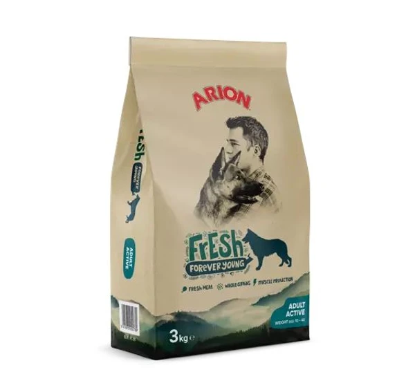 ARION Fresh Adult Active Dog Dry Food 3 Kg