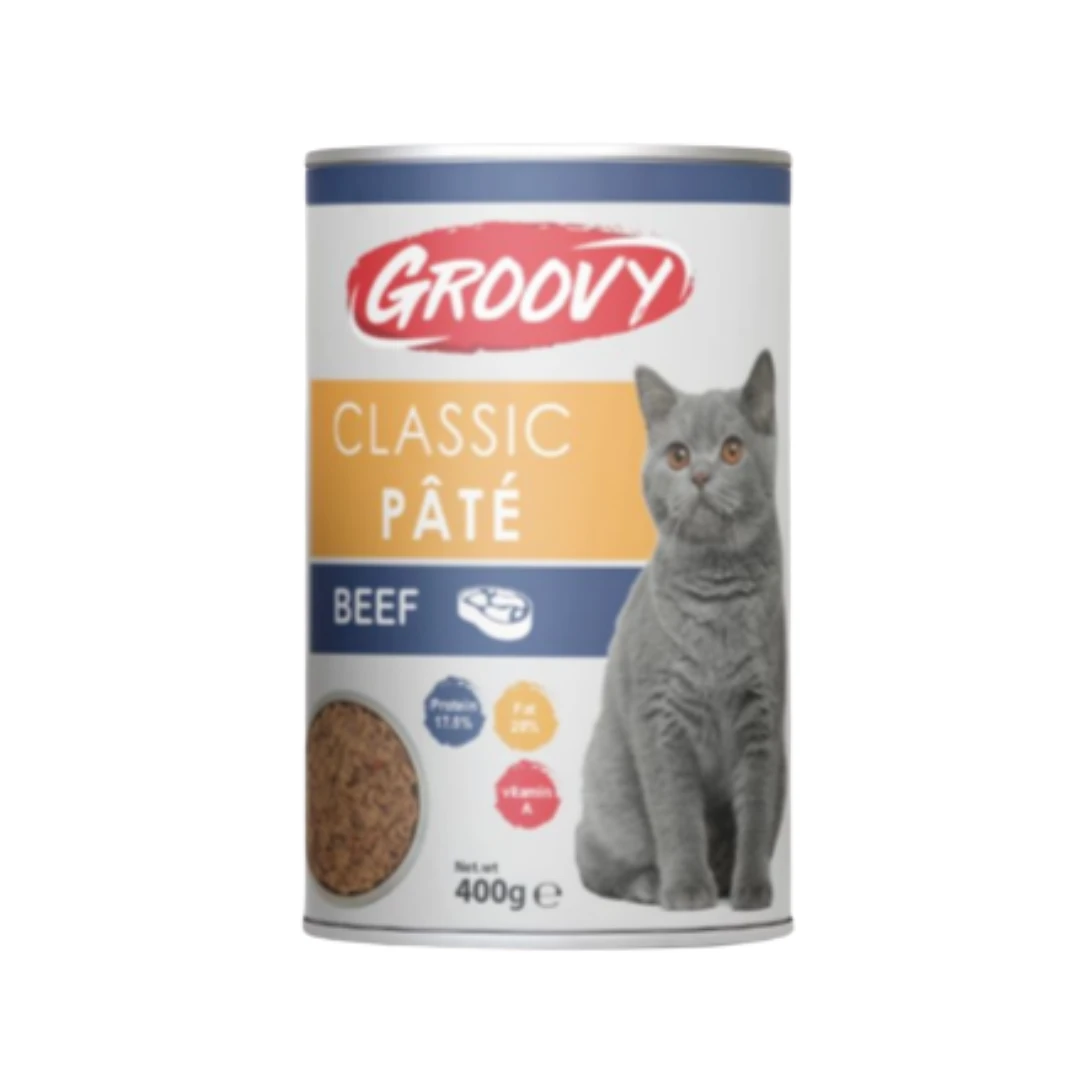 Groovy Classic Pate Adult Cat Wet Food Cans 400 g