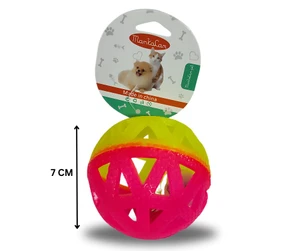 UE Plastic Ball With Flash Light & Bell Pet Toy 7cm