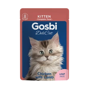 Gosbi Delicat Kitten Chicken With Lamb Loaf Pate Wet Cat Food 70 g