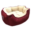 Petmoda Leather/Fur Cozy Bed 55*45 cm - Red