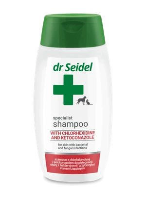 dr Seidel Shampoo with Chlorhexidine and Ketoconazole for Cats & Dogs 220ml