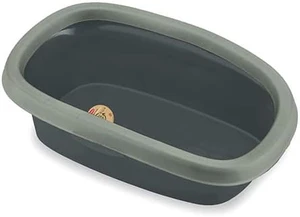 Stefanplast Sprint 20 Cat Litter Box – Foggy Green | 58×39×17 cm Durable Open Tray with Anti-Slip Rim