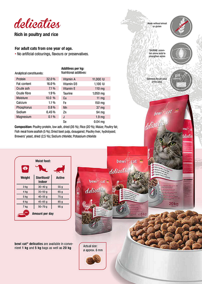 Bewi Cat Delicaties For Adult Cats Rich in Chicken 5Kg