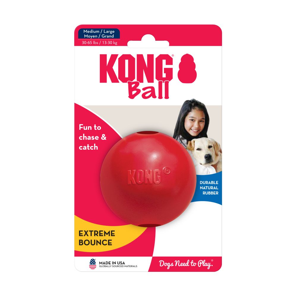 Kong Ball with Hole M/L - Red