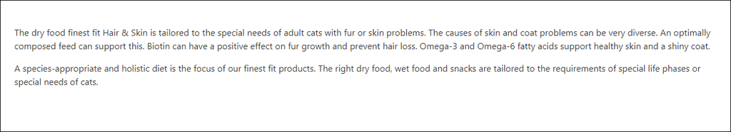 MERA finest fit Hair & Skin Cat Dry Food 400 g
