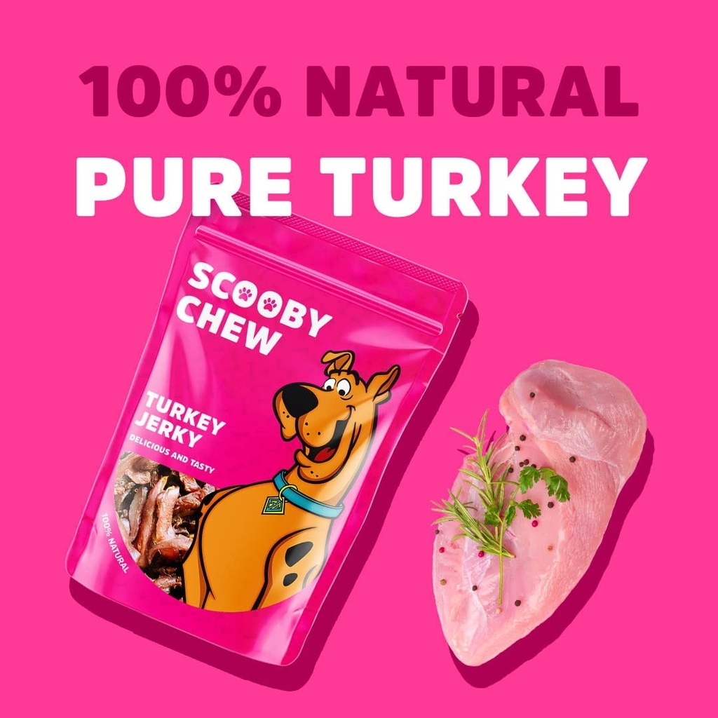 Scooby Chew  with Turkey Jerky Dog Treats 120 g