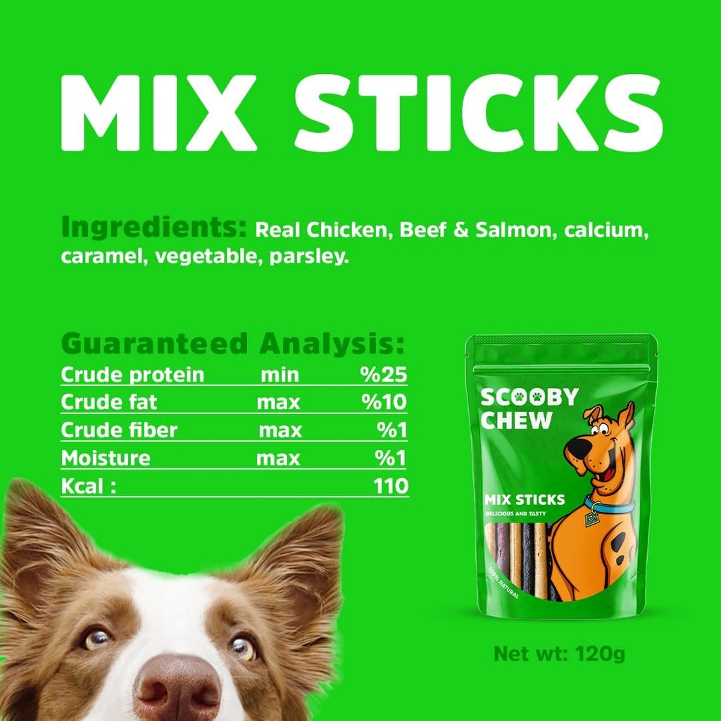 Scooby Chew  with Mix Sticks Dog Treats 120 g