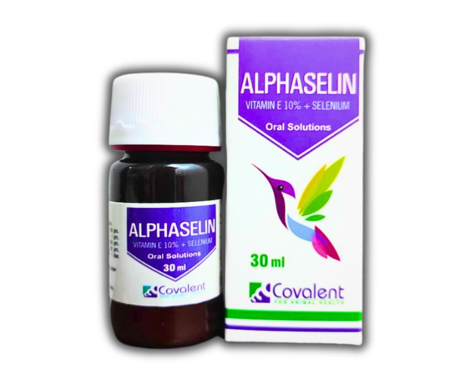 Covalent Alphaselin Vitamin E 10% + Selenium Oral Solutions For Birds 30 ml