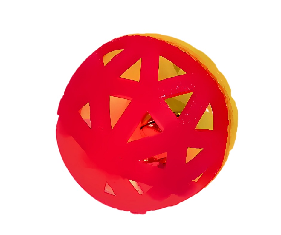 UE Plastic Ball With Flash Light & Bell Pet Toy 7cm