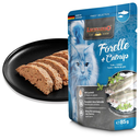 Leonardo Trout + Catnip Adult Cat Wet Food Pouch 85g