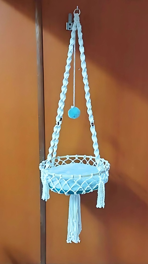 Petmoda Cat Hammock With Metal Ring -  Turquoise