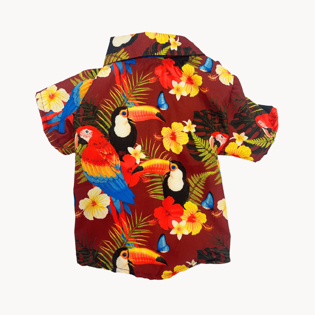 Petmoda Hawaiian Cat Shirt Size 3