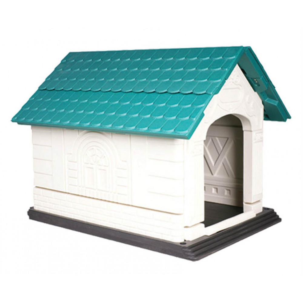 M-PETS Loft Dog House M (Green & White)