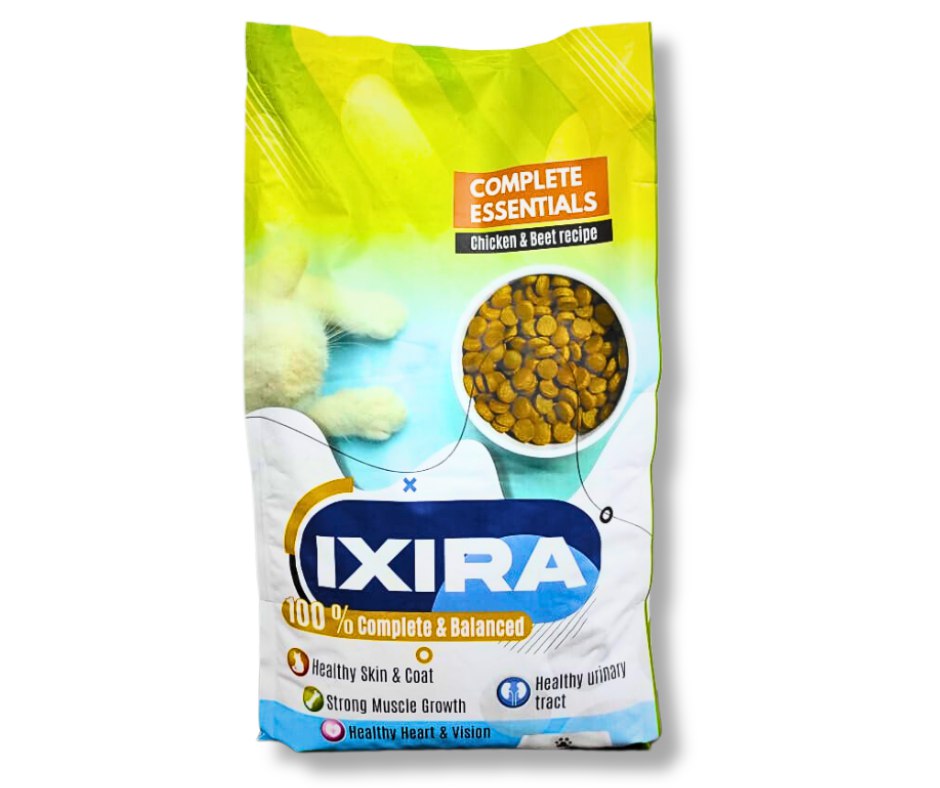 IXIRA Dry Food For Kitten & Adult Cat With Chicken & Beet Recipe10 Kg