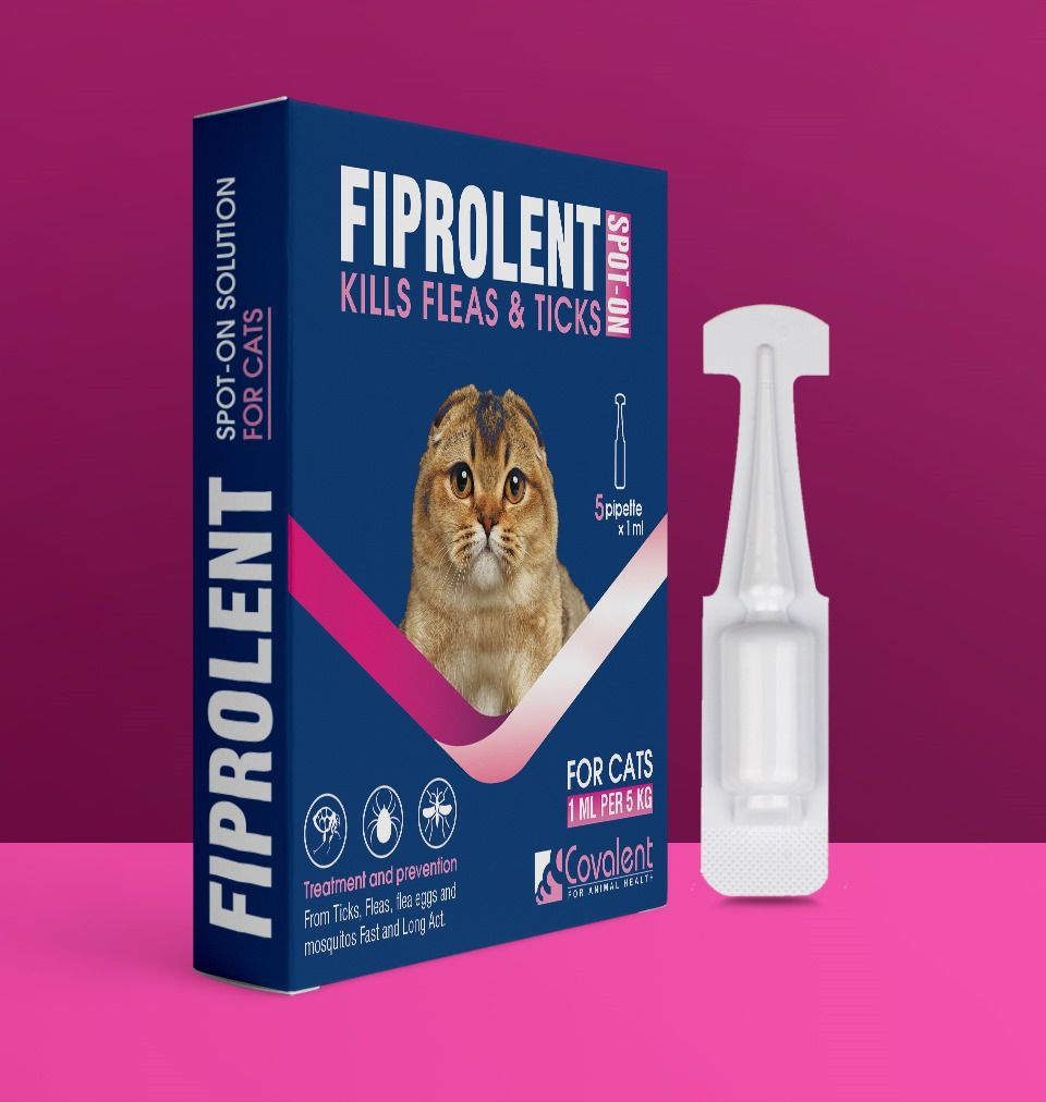 Covalent Fiprolent Spot On Kills Fleas & Ticks For Cats X 1 Pipette